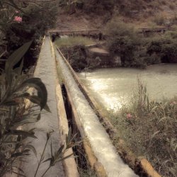 Riego en el Cañón del río Mundo en Albacete