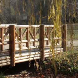 Деревянный мостик в Саду "Jardín del Príncipe" в Аранхуэсе